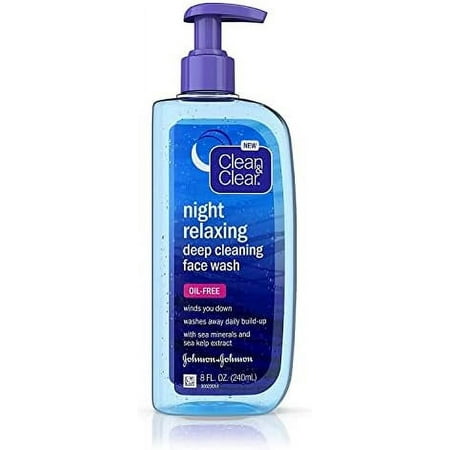 Night Relaxing Deep Cleaning Face Wash Oil Free, 8 Oz (Pack Of 2)