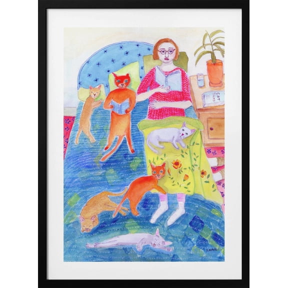 Night Ritual Framed Art Modern Wall Decor