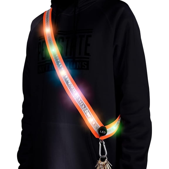 Night Running Gear High Visibility Flashing Sash Outdoor Running Cycling Hiking Jogging Illuminating Gear for Men and Women Night Safety Walking