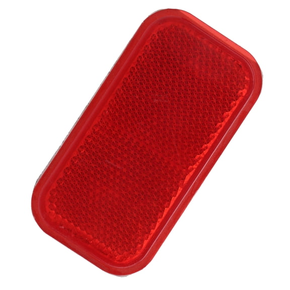 Night Safety Adhesive Reflector for Car & Motorcycle, Red ABS Warning Decal 1.8x3.3 in
