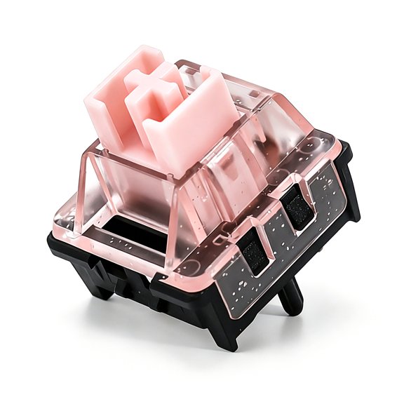 Night Sakura Linear Mechanical Switch, 42g Light Pressure Factory Lubed 5-Pin Hot-Swappable for Gaming Keyboard
