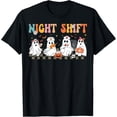 thumbnail image 1 of Night Shift Boo Crew Nurse Halloween Emergency Nurse T-Shirt, 1 of 4