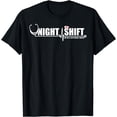 thumbnail image 1 of Night Shift Different Breed Stethoscope Funny Nurse RN RT US T-Shirt, 1 of 4