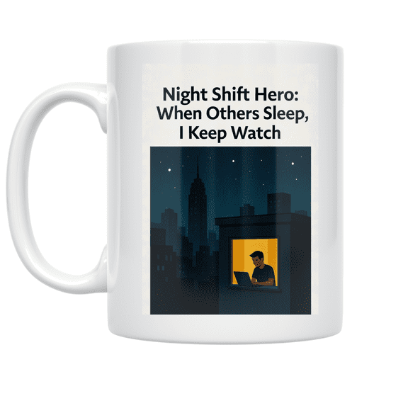 Night Shift Hero Design - Night Shift Worker - 11 oz Ceramic Coffee Mug