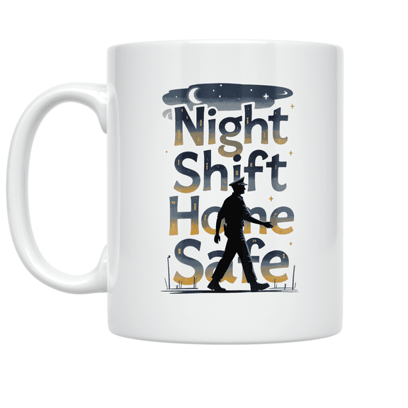 Night Shift Home Safe Reminder - Night Shift Worker - 11 oz Ceramic Coffee Mug