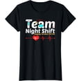 thumbnail image 1 of Night Shift Nurse Life RN LPN CNA Healthcare Heartbeat Love T-Shirt, 1 of 4