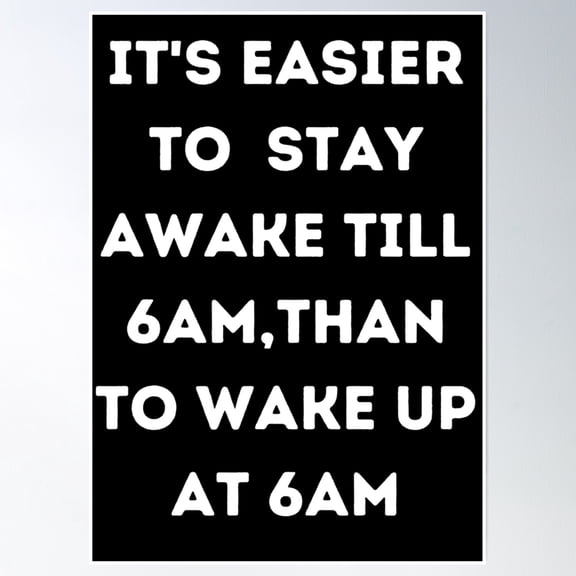 Night Shift Poster Wall Art, Modern Wall Decor, 12x18 UNFRAMED