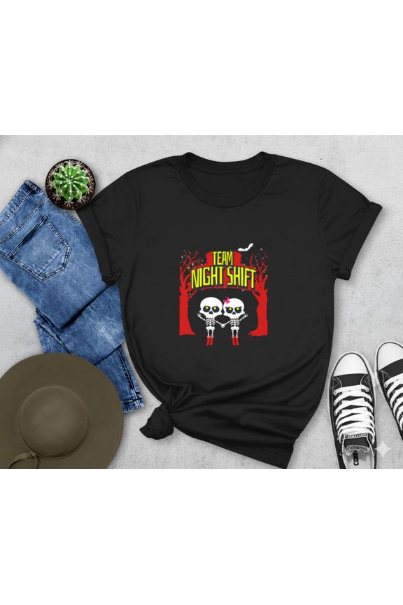 Night Shift Worker Blame The Day Shift Funny Sarcastic Quote Unisex T-Shirt, up to size 5XL