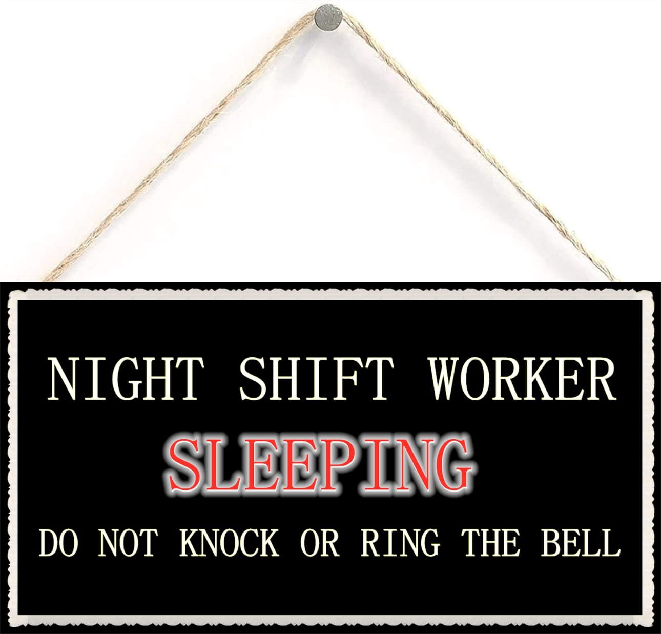 Night Shift Worker Sleeping Do Not Disturb Wood Hanging Plaque Door ...