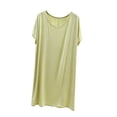 thumbnail image 1 of Night Shirt for Women Short Sleeve Nightgown for Women Round Neck Loose Breathable Sleep Dress Summer Soft Comfy Home Nightshirt Green One Size, 1 of 5
