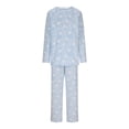 thumbnail image 1 of Night Shirts for Women Sleepwear New Two Piece Fleece Pajamas Sets for Women Cute Heart Print Sleepwear Comfy Flannel Soft Pjs Loungewear Outfits Light Blue XXL, 1 of 4