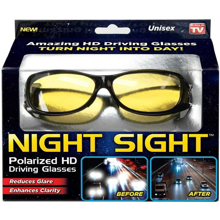 Night Sight Night Vision Polarized HD Driving Glasses, HD