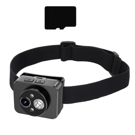 Night Sights Sports Recorder 1080P Head Mounted Camera Headlamp Camera for Adventurou Activity Photography Recording