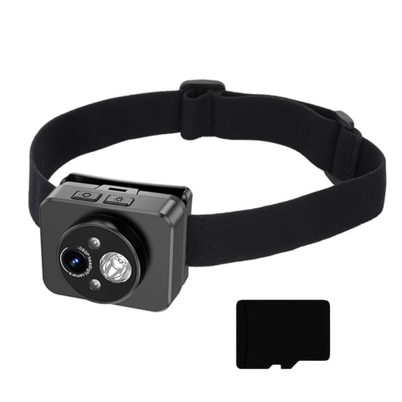 Night Sights Sports Recorder 1080P Head Mounted Camera Headlamp Camera for Adventurou Activity Photography Recording