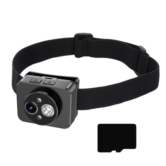 Night Sights Sports Recorder 1080P Head Mounted Camera Headlamp Camera for Adventurou Activity Photography Recording