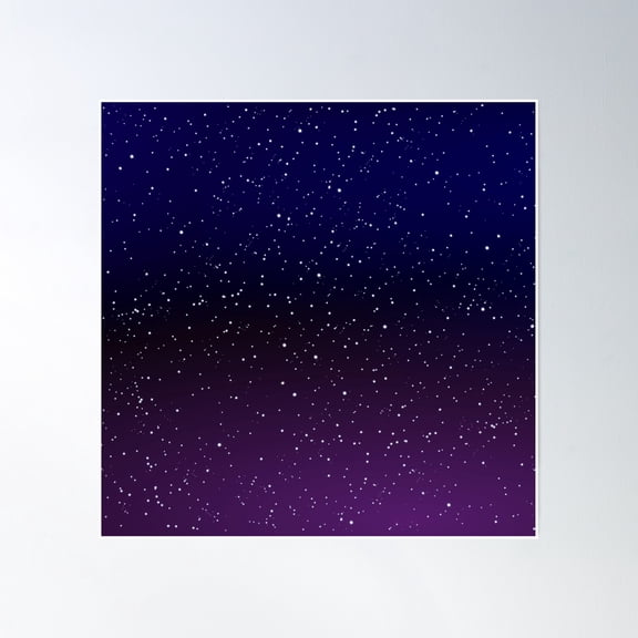 Night Sky And Stars Poster Wall Art, Modern Wall Decor, 30x30 UNFRAMED