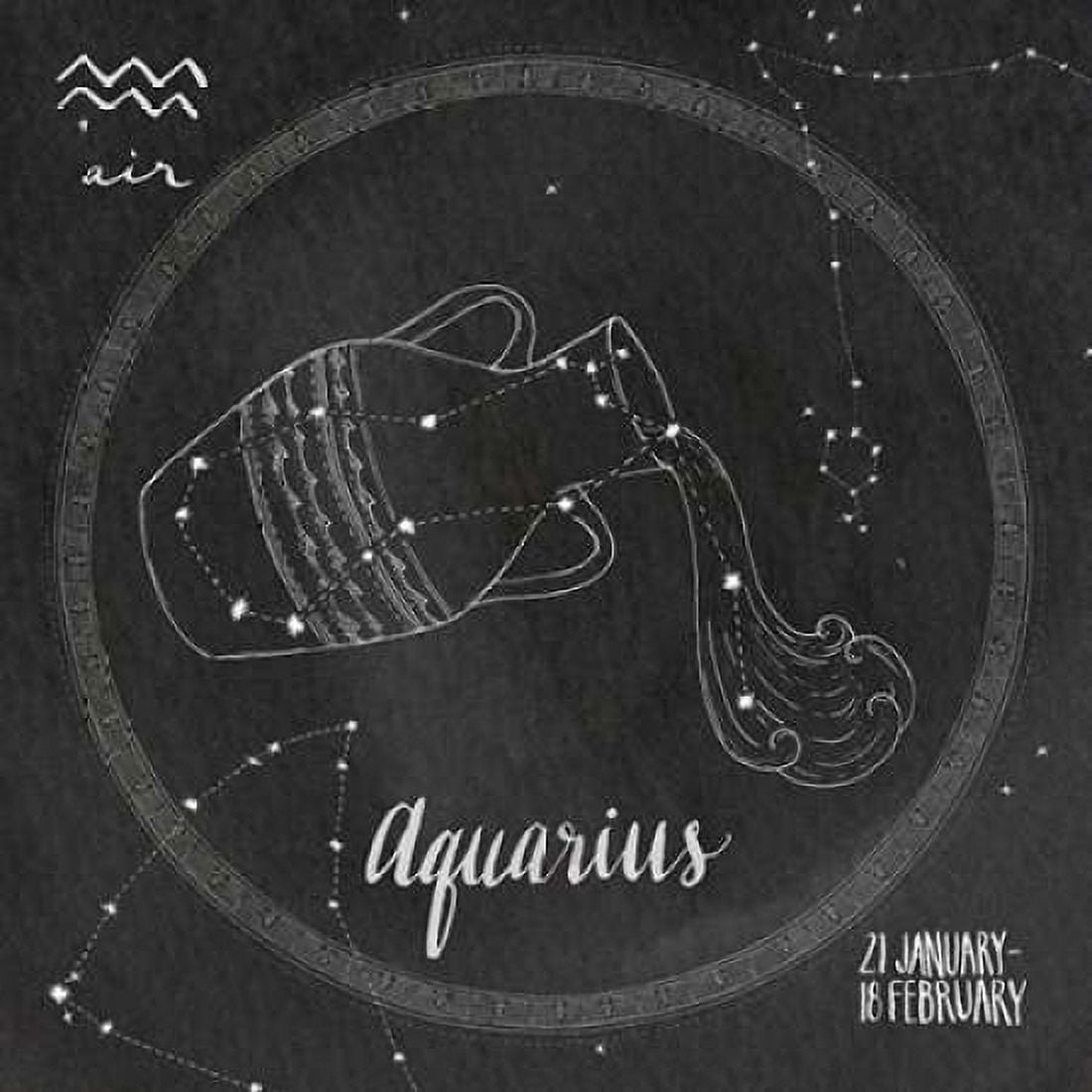 Night Sky Aquarius Canvas Art - Sara Zieve Miller (24 x 24)