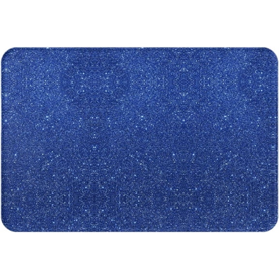 Night Sky Blue Glitter Front Door Mat Non-Slip Waterproof Entry Rug for Outdoor Indoor Doormat 24" x 16"