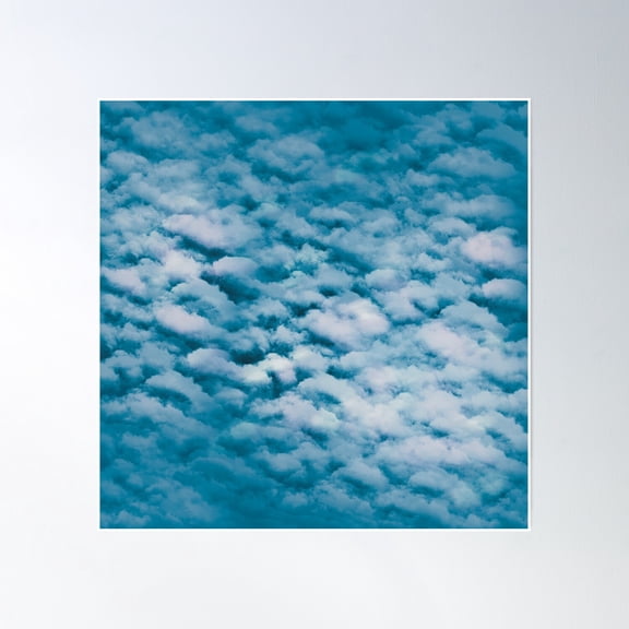 Night Sky Full Of Fluffy Storm Clouds Poster Wall Art, Modern Wall Decor, 30x30 UNFRAMED