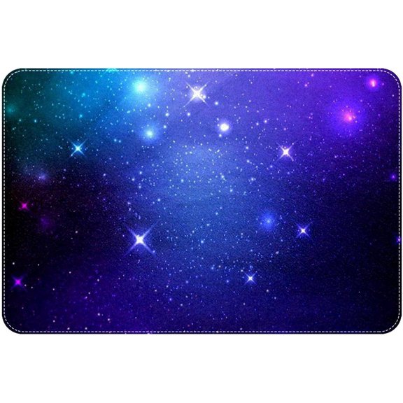 Night Sky Galaxy Door Mat Soft Non-Slip Floor Rug for Home Kitchen Bathroom 16x24 Inch