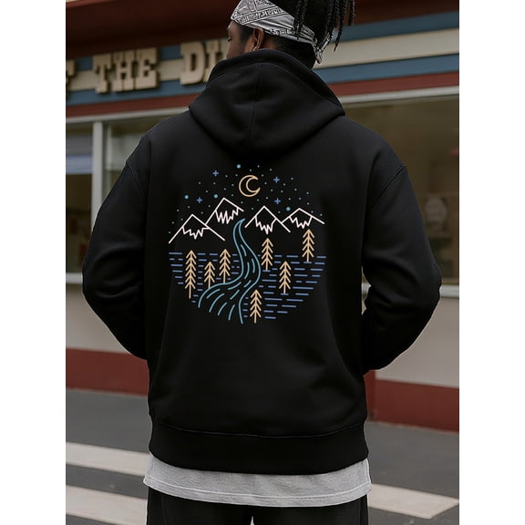 Night Sky Hoodie hoodies Camping mens funny hoodies black Regular Fit, All-Season Casual Wear, Ideal Gift comfortable casual elegant graphic gift guys beer Casual Unisex hoodie