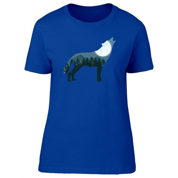 Night Sky In A Wolf Silhouette T-Shirt Men -Image by Shutterstock, Male Small