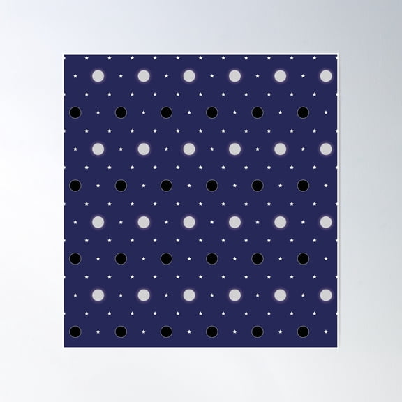 Night Sky Pattern Poster Wall Art, Modern Wall Decor, 16x16 UNFRAMED