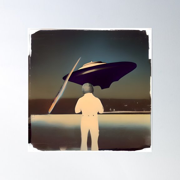 Night Sky Poster Wall Art, Modern Wall Decor For Living Room Bedroom, 24x24 UNFRAMED