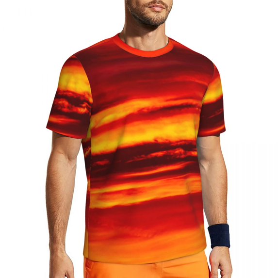 Night Sky Print T-Shirt Men Fashion Orion Nebula Streetwear Gym T Shirts Breathable Summer