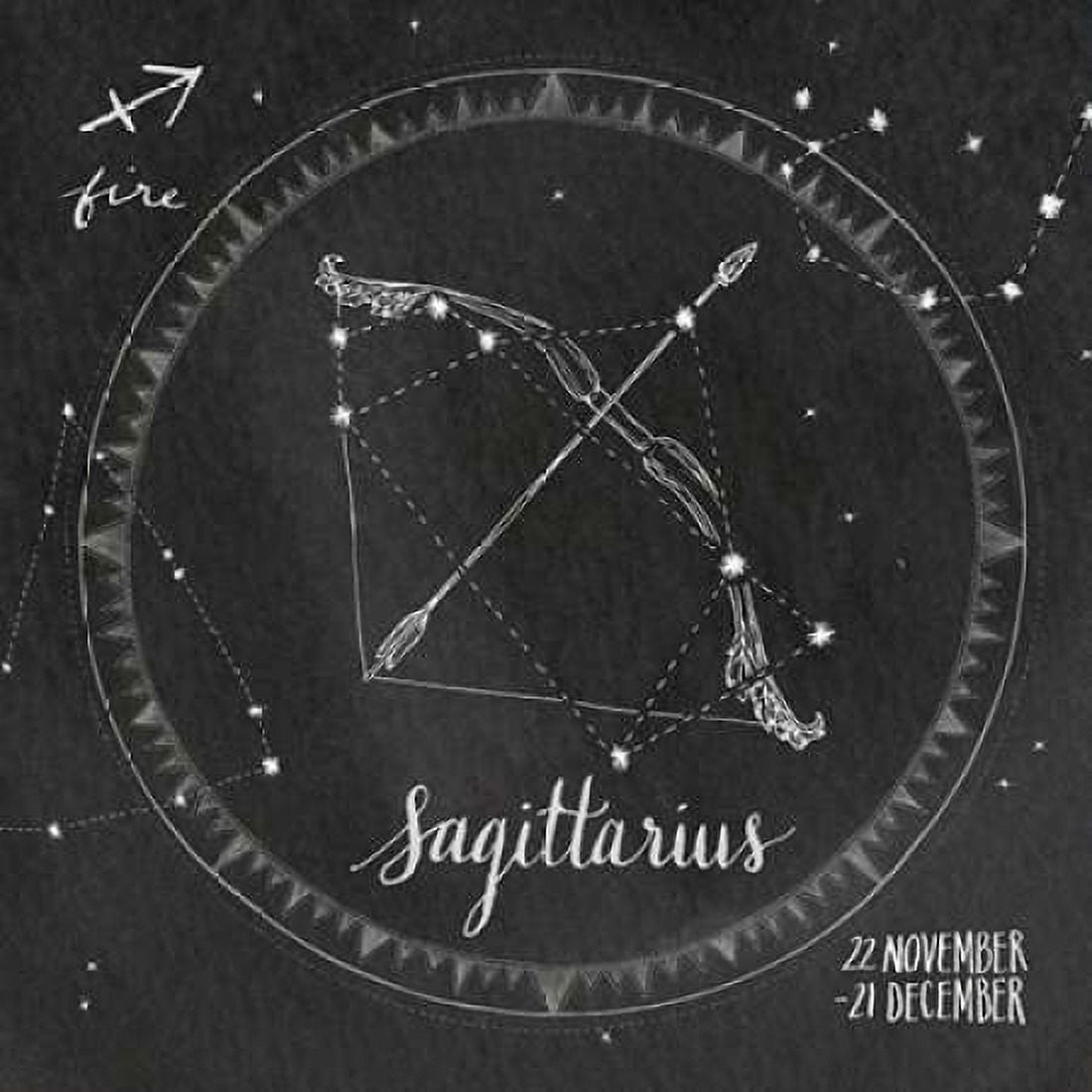 Night Sky Sagittarius Canvas Art - Sara Zieve Miller (24 x 24)