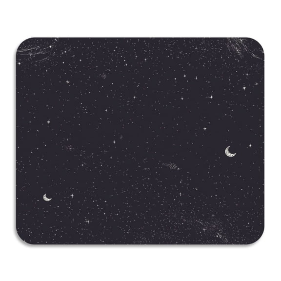 Night Sky Stars Moons Diatomaceous Earth Water Absorbent Mat, Anti-Slip Rubber Backing, 15.7" x 11.8"