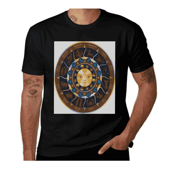 Night Sky Stars Pattern-Star-Orange-Yellow- Casual Streetwea Everyday Tshirt Comfortable Wear tee shirt