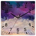 thumbnail image 1 of Night Sky Stars Wooden Wall Clock Silent Non Ticking, Shooting Star Cloud Galaxy Square Wall Clocks Battery Operated, Decor Clock for Home Office, Living Room, Kitchen, 12 Inch, 1 of 9
