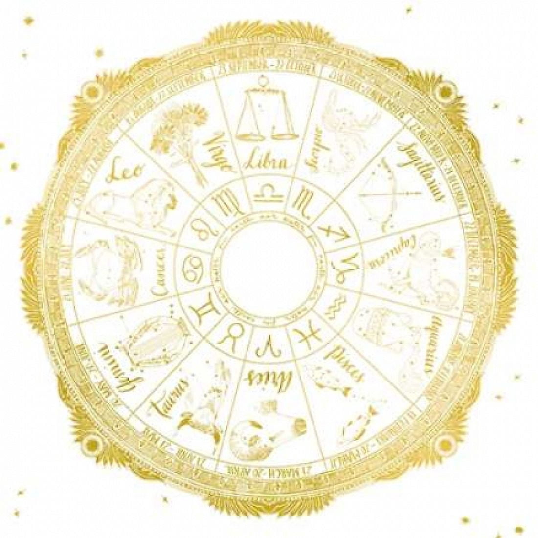 Night Sky Zodiac White and Gold Canvas Art - Sara Zieve Miller (24 x 24)