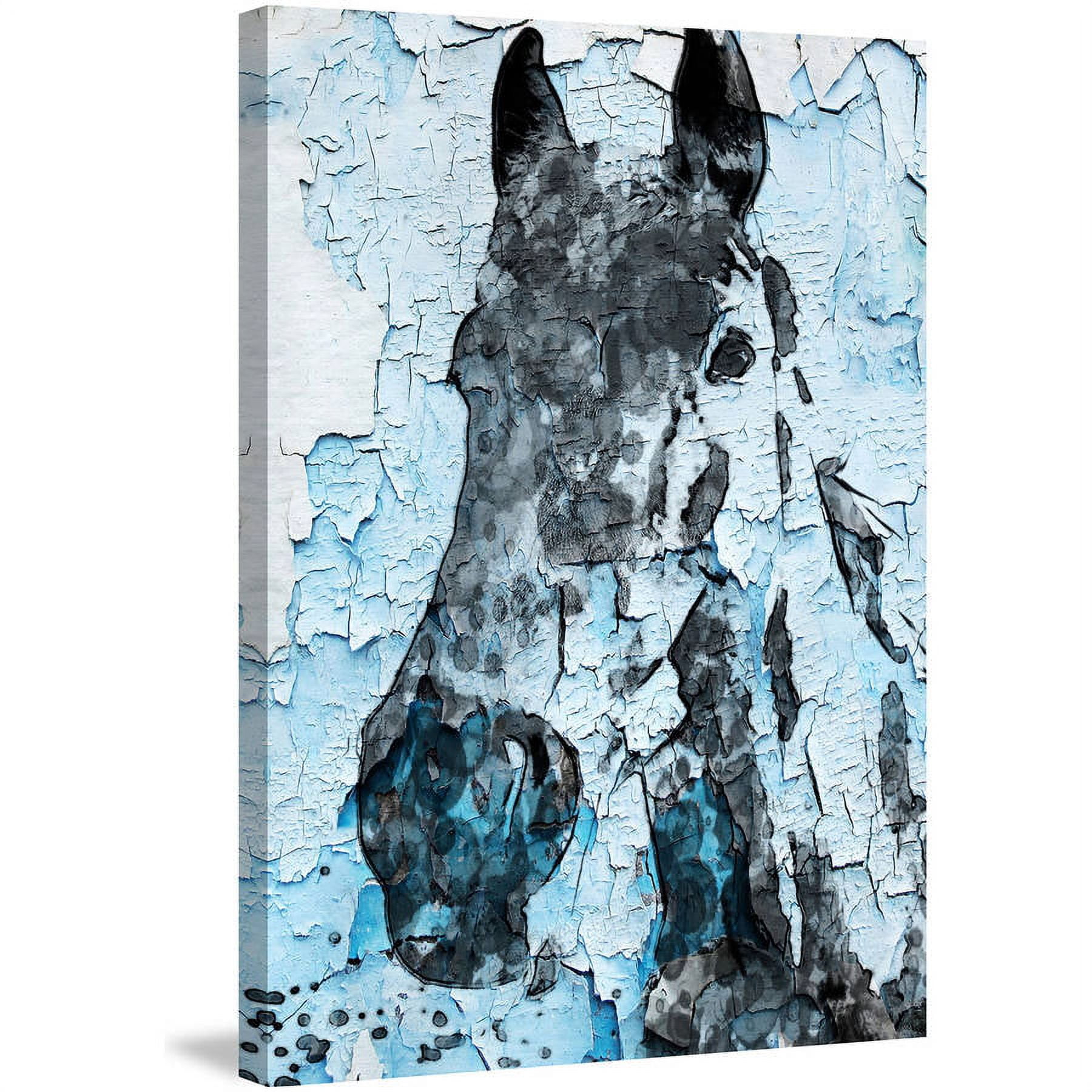 "Night Song Horse" Painting Print on Wrapped Canvas