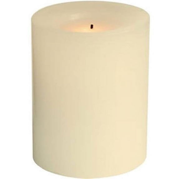 Night Splendor Cream Flameless Pillar Candle - Pack of 3
