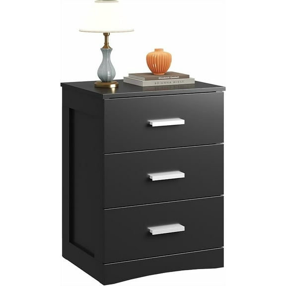 Night Stand, Wood Nightstand with  Drawers, Bed Side Table for Bedroom, Living Room, Dorm, Modern Minimalist Bedside Table, Espresso