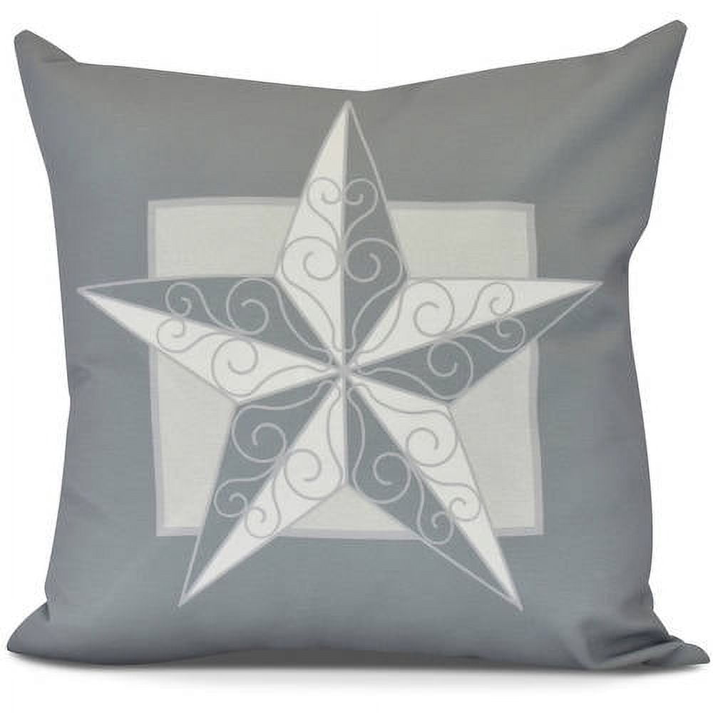 Night Star Geometric Print Pillow