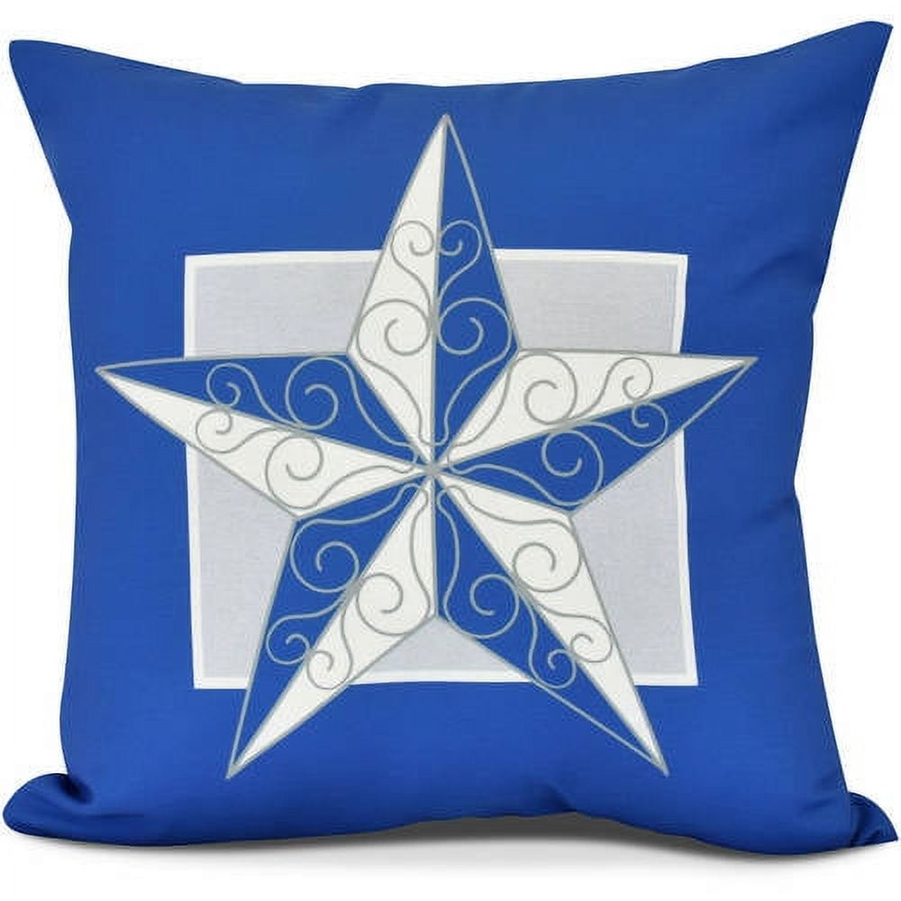 Night Star Geometric Print Pillow