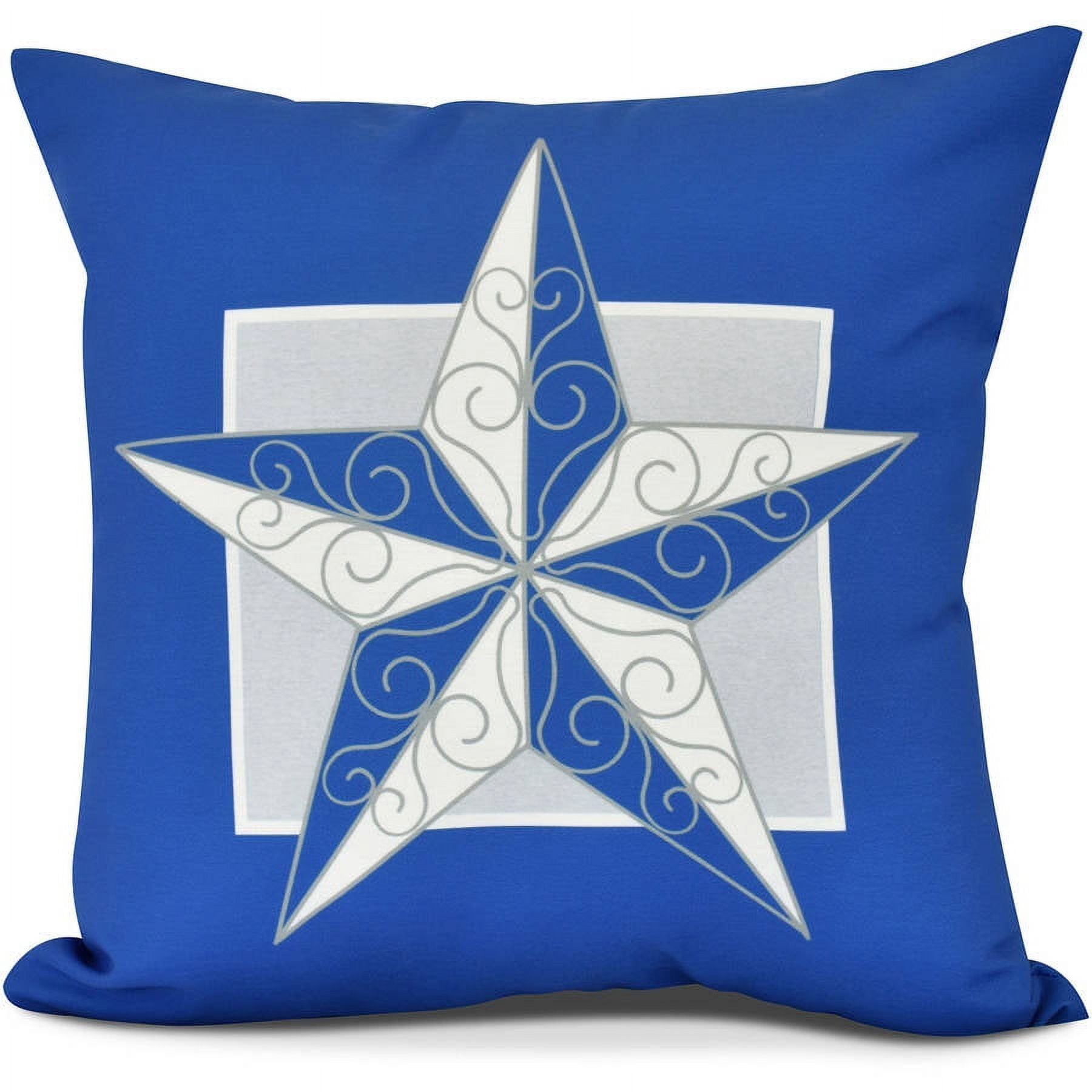 Night Star Geometric Print Pillow