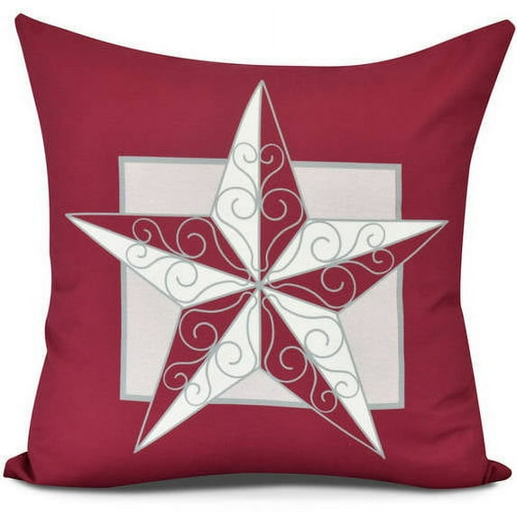 Night Star Geometric Print Pillow