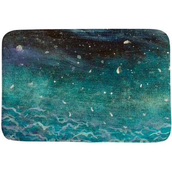 Night Starry Sky Cosmos Above Clouds Door Mat - Entrance Way Rugs Doormats | Soft Non - Slip Bath Rugs, Floor Mats for Home Kitchen & Bathroom | Gift for Women & Men 16 x 24 Inch