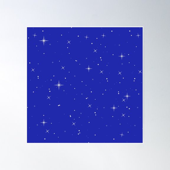 Night Starry Sky Poster Wall Art, Modern Wall Decor, 16x16 UNFRAMED