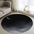 thumbnail image 1 of Night Stars Moon Round Area Rug 3Ft Washable Small Circle Rugs for Kitchen Entryway, Modern Abstract Art Cloud Fog Non-Slip Carpet Floor Mats Indoor Outdoor Carpet Runner Aesthetic Home Decor, 1 of 8