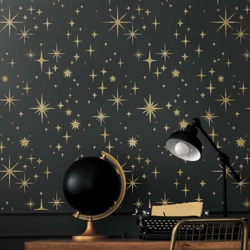 Night Stars Wall Stencils - Large Star Stencils for Painting Wall - Reusable DIY Cosmic Accent Wall Decor - Wallpaper Alternative for Bedrooms$$Tools & Hardware Other