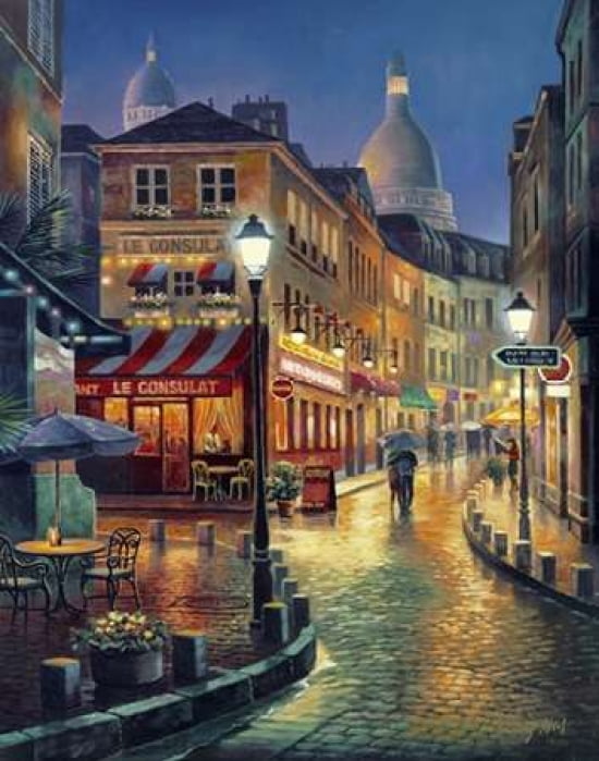 Night Stroll Canvas Art - Sung Kim (22 x 28)