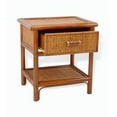 thumbnail image 1 of Night Table w/ 1 Drawer Natural Rattan Handmade, 1 of 4