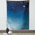 thumbnail image 1 of Night Tapestry, Ombre Inspired Sky with Vibrant Stars Universe Astronomy Exploration, Wall Hanging for Bedroom Living Room Dorm Decor, 60W X 80L Inches, Pale Blue Dark Blue White, by Ambesonne, 1 of 5