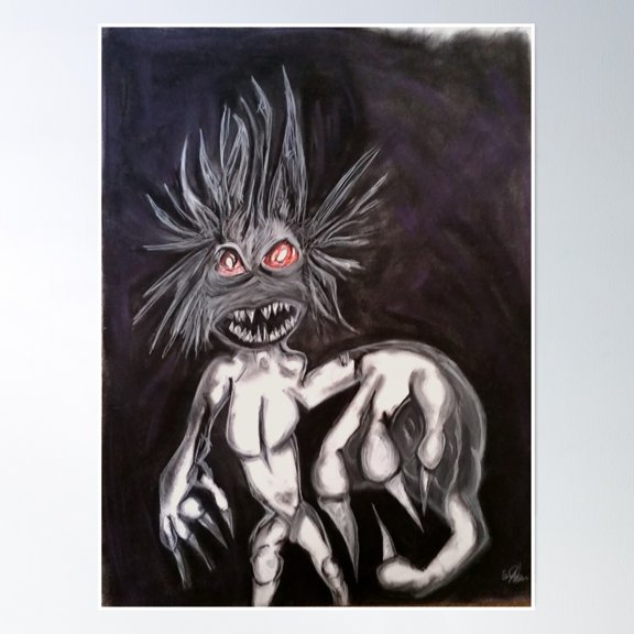 Night Terror Poster Wall Art, Modern Wall Decor, 12x18 UNFRAMED