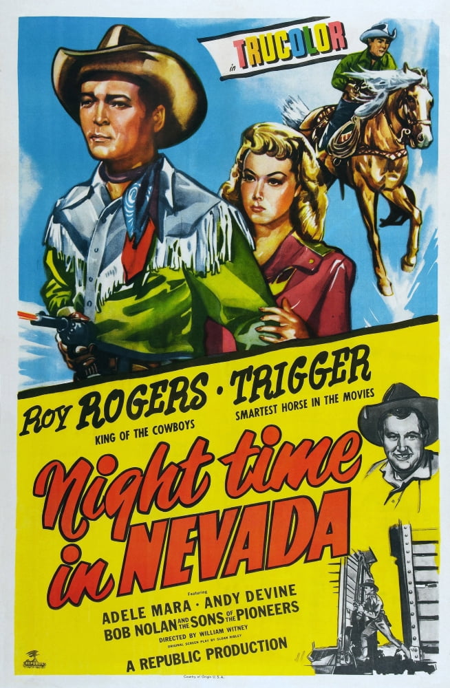 Night Time In Nevada Canvas Art -  (24 x 36)